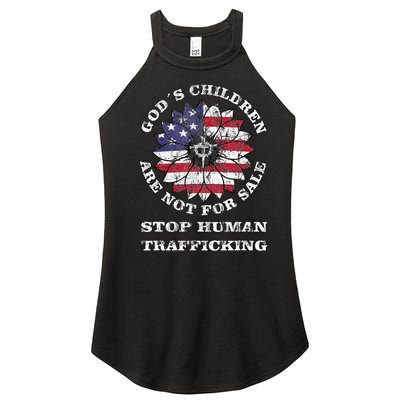 Stop Human Trafficking This Gods Children Are Not For Sale Women's Perfect Tri Rocker Tank