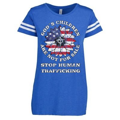 Stop Human Trafficking This Gods Children Are Not For Sale Enza Ladies Jersey Football T-Shirt