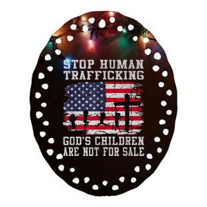 Stop Human Trafficking Gods Children Are Not For Sale Ceramic Oval Ornament