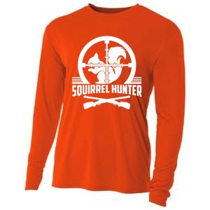 Squirrel Hunter Target Practice Hunting Sports Sport Gift Cooling Performance Long Sleeve Crew