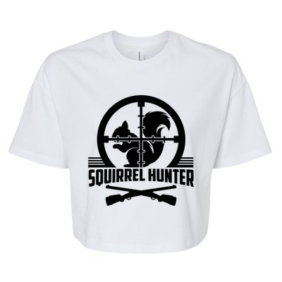 Squirrel Hunter Target Practice Hunting Sports Sport Gift Bella+Canvas Jersey Crop Tee