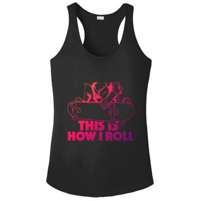 Skateboard Halfpipe Tricks Extreme Sports Skateboarding Gift Ladies PosiCharge Competitor Racerback Tank
