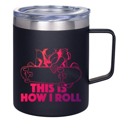 Skateboard Halfpipe Tricks Extreme Sports Skateboarding Gift 12oz Stainless Steel Coffee Mug