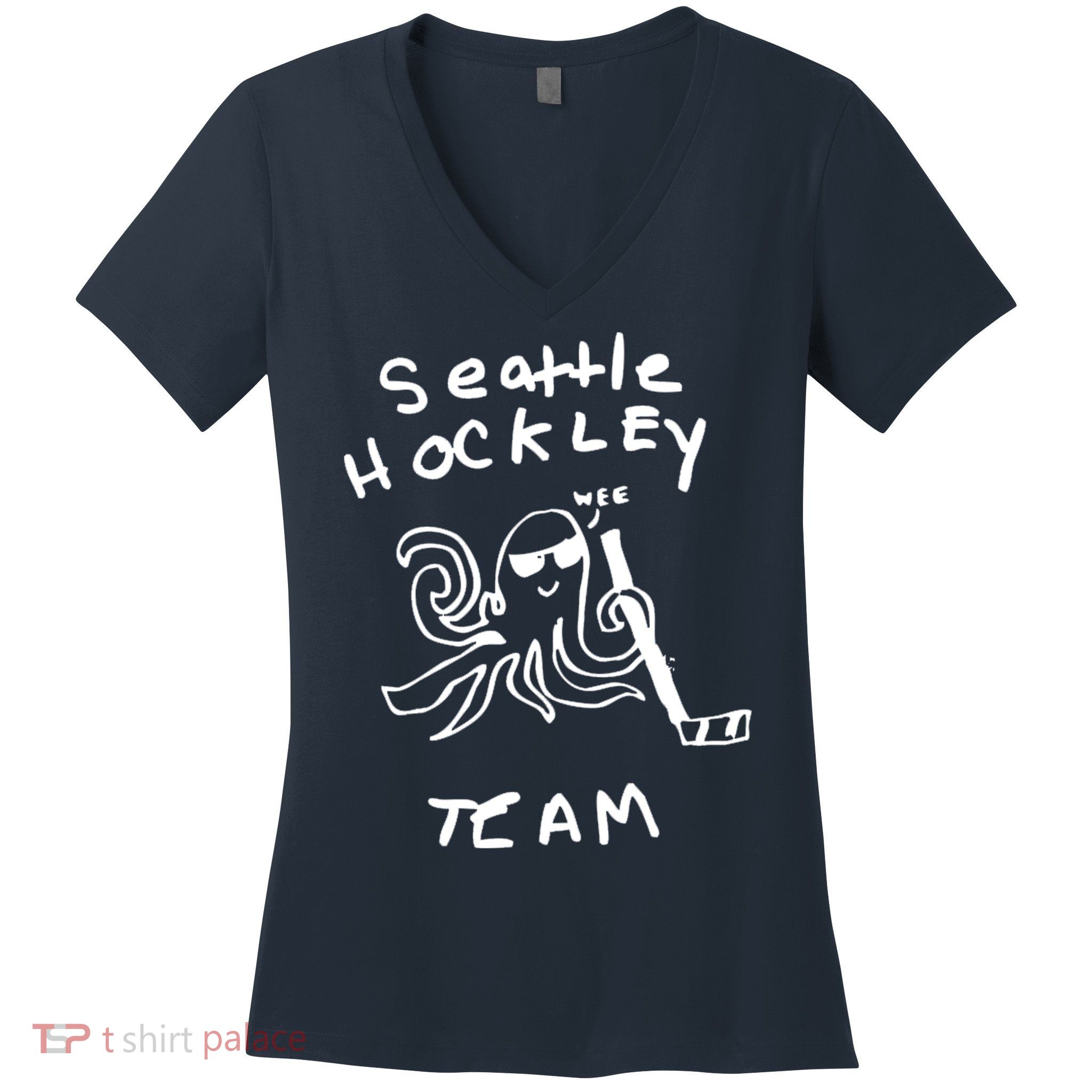 Seattle Hockey Team Wee Women's V-Neck T-Shirt