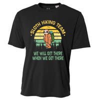 Sloth Hiking Team Hiker Camper Funny Retro Cooling Performance Crew T-Shirt