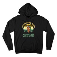 Sloth Hiking Team Hiker Camper Funny Retro Hoodie