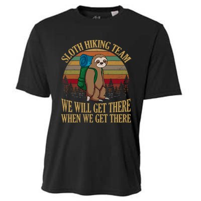 Sloth Hiking Team We Will Get There When We Get There Cooling Performance Crew T-Shirt