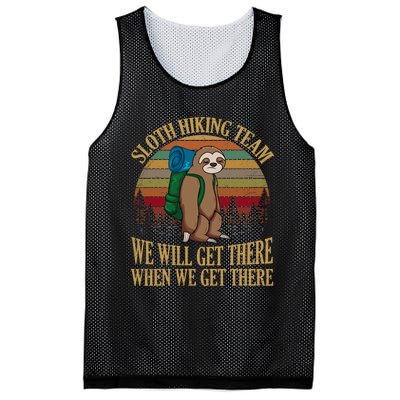 Sloth Hiking Team We Will Get There When We Get There Mesh Reversible Basketball Jersey Tank