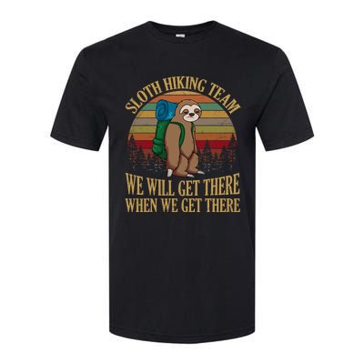 Sloth Hiking Team We Will Get There When We Get There Softstyle® CVC T-Shirt