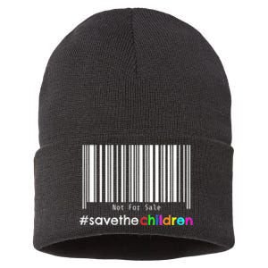 Stop Human Trafficking Bar Code Children Are Not For Sale Sustainable Knit Beanie