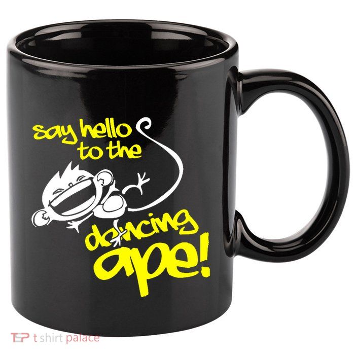 Say Hello To The Dancing Ape 11oz C Handle Ceramic Mug