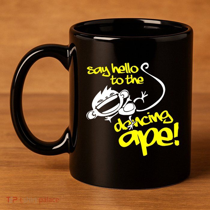 Say Hello To The Dancing Ape 11oz C Handle Ceramic Mug