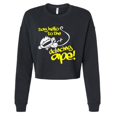 Say Hello To The Dancing Ape Cropped Pullover Crew