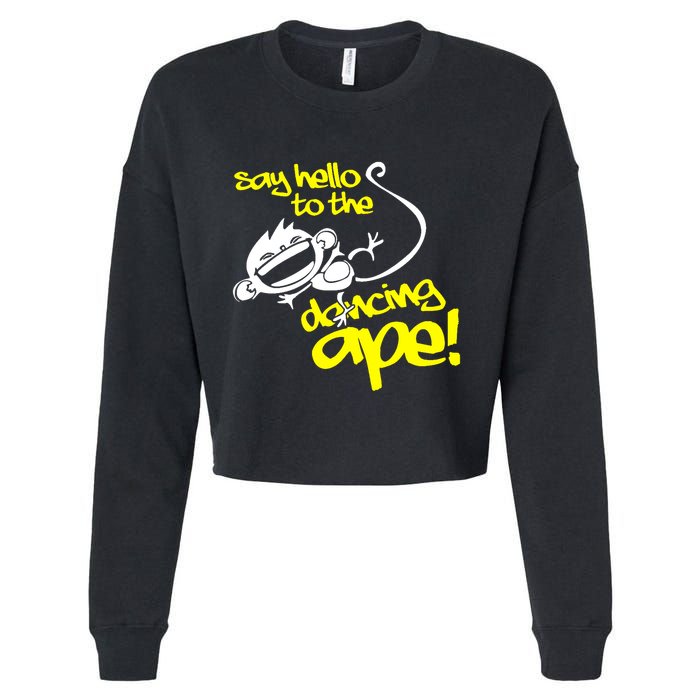 Say Hello To The Dancing Ape Cropped Pullover Crew