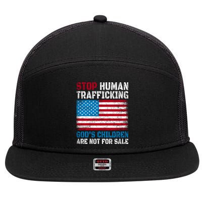 Stop Human Trafficking Gods Children Are Not For Sale. 7 Panel Mesh Trucker Snapback Hat