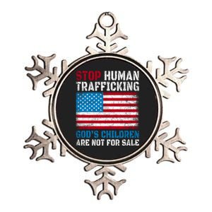 Stop Human Trafficking Gods Children Are Not For Sale. Metallic Star Ornament