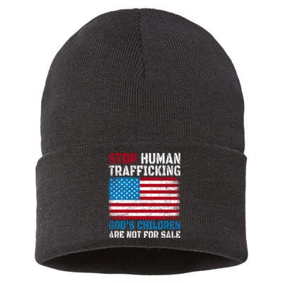 Stop Human Trafficking Gods Children Are Not For Sale. Sustainable Knit Beanie