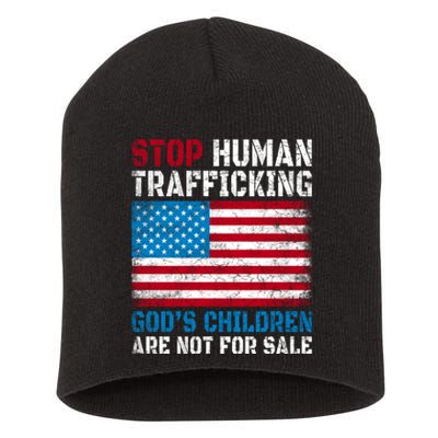 Stop Human Trafficking Gods Children Are Not For Sale. Short Acrylic Beanie