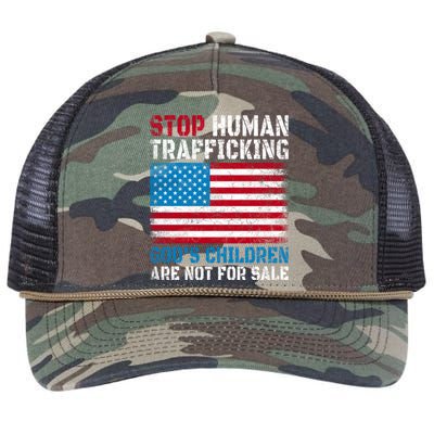 Stop Human Trafficking Gods Children Are Not For Sale. Retro Rope Trucker Hat Cap