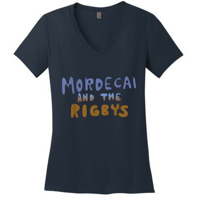 Scary Halloween Tees Mordecai And The Rigbys Ringer Women's V-Neck T-Shirt