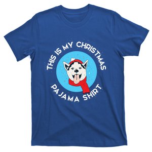 Siberian Husky This Is My Christmas Pajama Gift T-Shirt