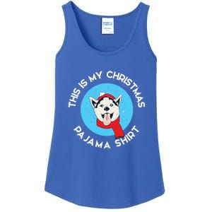 Siberian Husky This Is My Christmas Pajama Gift Ladies Essential Tank