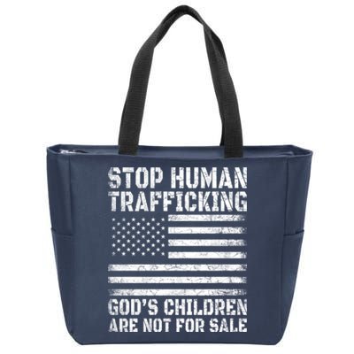 Stop Human Trafficking Gods Children Are Not For Sale. Zip Tote Bag