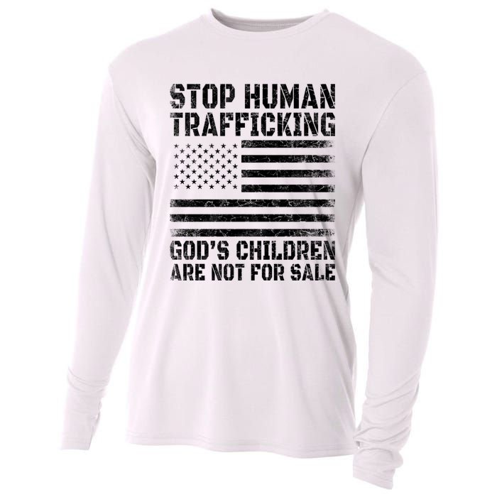 Stop Human Trafficking Gods Children Are Not For Sale. Cooling Performance Long Sleeve Crew