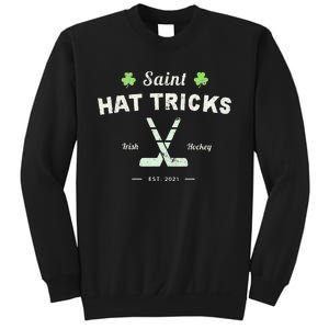 SAINT HAT TRICKS Funny St Patrick's Day Irish Hockey Club Sweatshirt