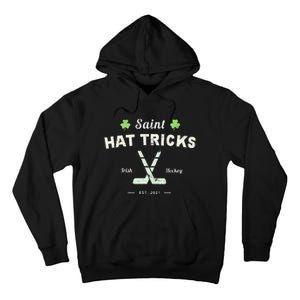 SAINT HAT TRICKS Funny St Patrick's Day Irish Hockey Club Tall Hoodie