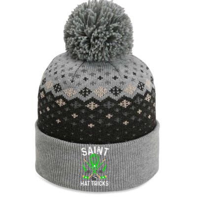 Saint Hat Tricks Leprechaun Lover Hockey St. Patrick'S Day The Baniff Cuffed Pom Beanie