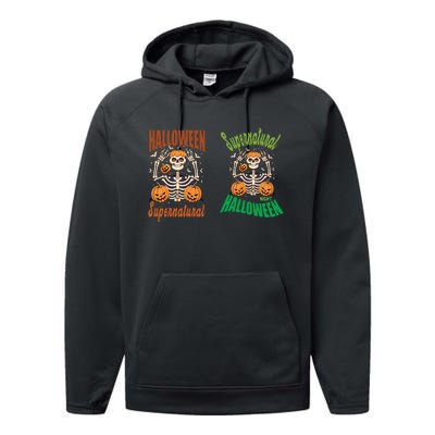 Supernatural Halloween Themed Graphic Performance Fleece Hoodie