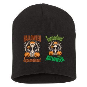 Supernatural Halloween Themed Graphic Short Acrylic Beanie