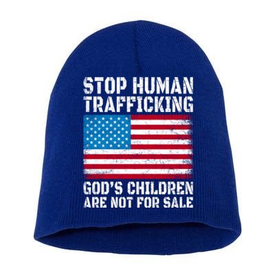 Stop Human Trafficking Gods Children Are Not For Sale Short Acrylic Beanie