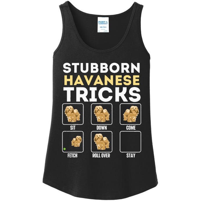 Stubborn Havanese Tricks Cuban Havaneser Havanezer Ladies Essential Tank