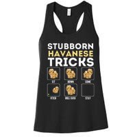 Stubborn Havanese Tricks Cuban Havaneser Havanezer Women's Racerback Tank