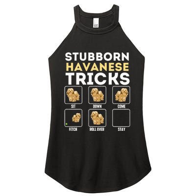 Stubborn Havanese Tricks Cuban Havaneser Havanezer Women's Perfect Tri Rocker Tank