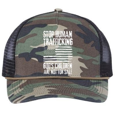 Stop Human Trafficking Gods Children Are Not For Sale Retro Rope Trucker Hat Cap