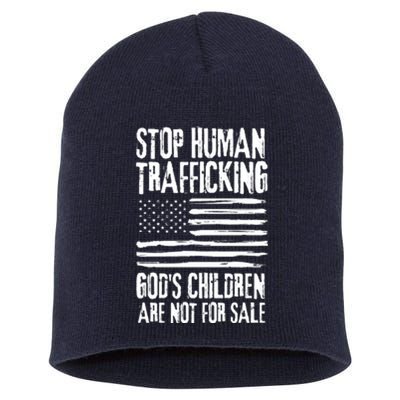 Stop Human Trafficking Gods Children Are Not For Sale Short Acrylic Beanie