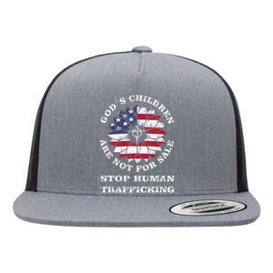 Stop Human Trafficking This Gods Children Are Not For Sale Flat Bill Trucker Hat