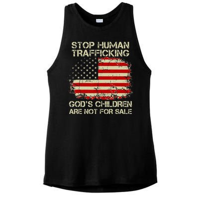 Stop Human Trafficking God's Children Are Not For Sale Gift Ladies PosiCharge Tri-Blend Wicking Tank