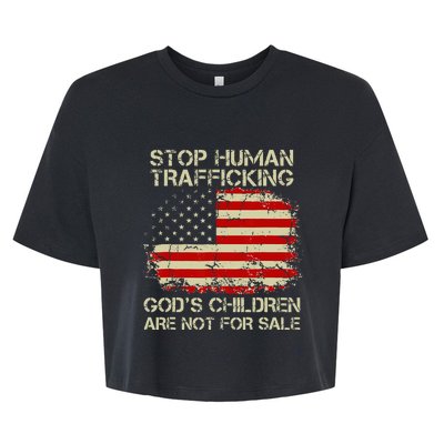 Stop Human Trafficking God's Children Are Not For Sale Gift Bella+Canvas Jersey Crop Tee