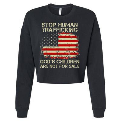 Stop Human Trafficking God's Children Are Not For Sale Gift Cropped Pullover Crew