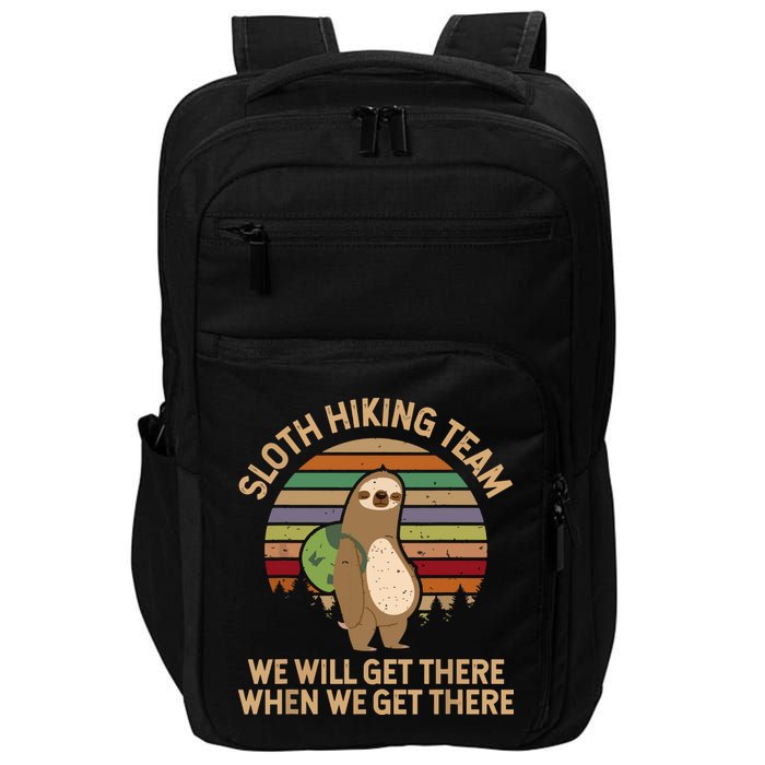 Sloth Hiking Team We Will Get There When We Get There Impact Tech Backpack