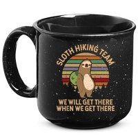 Sloth Hiking Team We Will Get There When We Get There 15oz Campfire Ceramic Mug