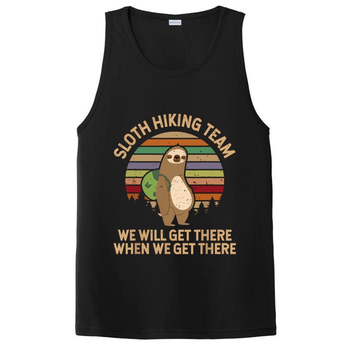 Sloth Hiking Team We Will Get There When We Get There PosiCharge Competitor Tank