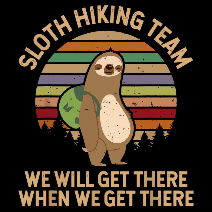Sloth Hiking Team We Will Get There When We Get There PosiCharge Competitor Tank