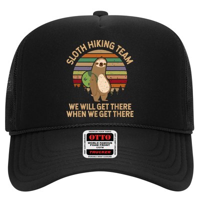 Sloth Hiking Team We Will Get There When We Get There Trucker Hat