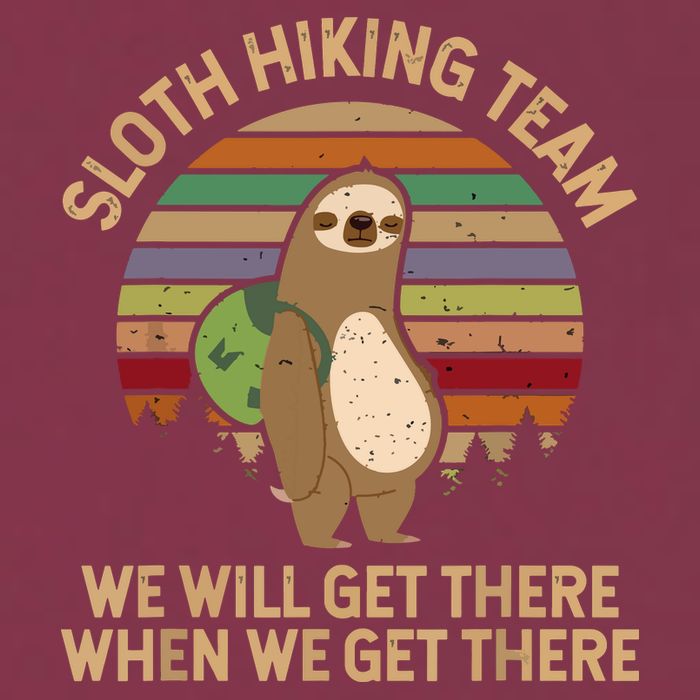 Sloth Hiking Team We Will Get There When We Get There 16oz Travel Tumbler