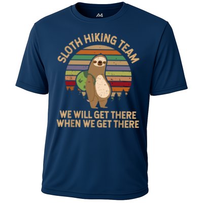 Sloth Hiking Team We Will Get There When We Get There Performance Shirt